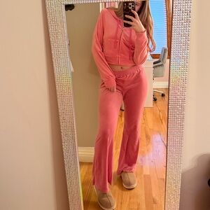 Hollister Pink Velour Jogger Set